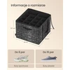 SONGMICS batų dėžių rinkinys, 2 vnt., kiekviena iki 16 porų, permatoma PVC danga, 42x42x31,7 cm, juoda