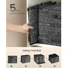 SONGMICS batų dėžių rinkinys, 2 vnt., kiekviena iki 16 porų, permatoma PVC danga, 42x42x31,7 cm, juoda