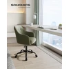 SONGMICS biuro kėdė su porankiais, reguliuojamo aukščio, žalia, OBG019C01