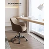 SONGMICS biuro kėdė su porankiais, reguliuojamo aukščio, ruda OBG019K01