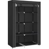 SONGMICS drabužių spinta su 1 skersiniu ir 6 lentynomis, 105 × 45 × 168 cm, juoda, RYG085B02