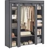 SONGMICS drabužių spinta su 12 lentynų ir kabykla, 150 × 45 × 175 cm, pilka, LSF03G