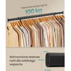 SONGMICS drabužių stovas su ratukais, plieno, reguliuojamas, juodas, 90 kg, HSR13BKV1