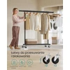 SONGMICS drabužių stovas su ratukais, plieno, reguliuojamas, juodas, 90 kg, HSR13BKV1