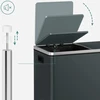 SONGMICS dviejų skyrių atliekų rūšiavimo šiukšliadėžė, 2 x 30 l, antracito spalvos, LTB60GS