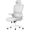 Songmics Ergonomiška biuro kėdė su tinkliniu audiniu ir atlenkiamais porankiais