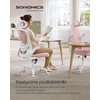 Songmics Ergonomiška biuro kėdė su supimo funkcija pastelinės rožinės spalvos