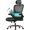 Songmics Ergonomiška biuro kėdė su tinkleliu ir atlenkiamais porankiais