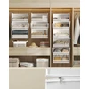 SONGMICS kabantis organizatorius su 6 lentynomis, bambuko intarpais, 30x40x133 cm, Cloud Baltas