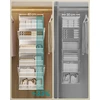 SONGMICS kabantis organizatorius su 6 lentynomis, bambuko intarpais, 30x40x133 cm, Cloud Baltas