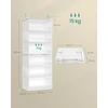 SONGMICS kabantis organizatorius su 6 lentynomis, bambuko intarpais, 30x40x133 cm, Cloud Baltas