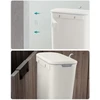 SONGMICS kabinama virtuvės šiukšliadėžė 9 l su sandariu dangčiu, balta LTB820W9