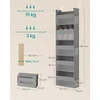 SONGMICS kabinamas durų organizatorius su 5 skyreliais, 15 x 40 x 140 cm, RDH007G01