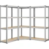 SONGMICS kampinis metalinis stelažas su 4 lentynomis, 160 x 160 x 160 cm, GLR056E03