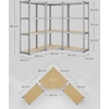 SONGMICS kampinis metalinis stelažas su 4 lentynomis, 160 x 160 x 160 cm, GLR056E03