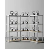SONGMICS kampinis metalinis stelažas su 4 lentynomis, 160 x 160 x 160 cm, GLR056E03
