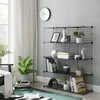 Songmics metalinė modulinė lentyna su 12 skyrių, juoda, 93 x 123 x 31 cm, LPI34H