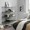 Songmics metalinė modulinė lentyna su 12 skyrių, juoda, 93 x 123 x 31 cm, LPI34H