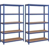 SONGMICS metalinės sandėliavimo lentynos, 2 vnt., 60 x 120 x 200 cm, 875 kg, GLR060Q02