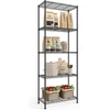 SONGMICS metalinis sandėliavimo stelažas su 5 reguliuojamomis lentynomis 30 x 60 x 161 cm LGR165BH01