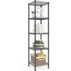 SONGMICS metalinis sandėliavimo stelažas su 5 reguliuojamomis lentynomis 30 x 30 x 121 cm LGR123BH01