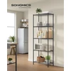SONGMICS metalinis sandėliavimo stelažas su 5 reguliuojamomis lentynomis 30 x 60 x 161 cm LGR165BH01