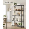 SONGMICS metalinis sandėliavimo stelažas su 5 reguliuojamomis lentynomis, 30 x 90 x 161 cm, LGR195BH01