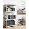 SONGMICS metalinis sandėliavimo stelažas su 4 reguliuojamomis lentynomis 40 x 80 x 160 cm GLR044E01