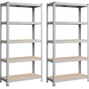 SONGMICS metalinių sandėliavimo lentynų komplektas 2 vnt., 180 x 90 x 40 cm, GLR80SV