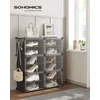 SONGMICS modulinė batų spintelė su 6 skyriais ir durimis 124 x 32 x 94 cm LPC033B01