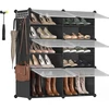 SONGMICS modulinė batų spintelė su 6 skyriais ir durimis 124 x 32 x 94 cm LPC033B01