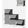 SONGMICS modulinė batų spintelė su 6 skyriais ir durimis 124 x 32 x 94 cm LPC033B01