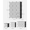 SONGMICS modulinė lentyna-spinta su 12 skyrių ir durimis, 93 x 93 x 123 cm, LPC34HV1
