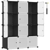 SONGMICS modulinė lentyna-spinta su 12 skyrių ir durimis, 93 x 93 x 123 cm, LPC34HV1
