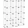 SONGMICS modulinė plastikinė lentyna su 12 skyrių, 93 x 31 x 123 cm, LPC34L
