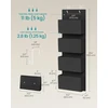 SONGMICS pakabinamas durų organizatorius su 4 kišenėmis 12 x 33.5 x 100 cm