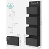 SONGMICS pakabinamas durų organizatorius su 4 kišenėmis, 33,5 x 12 x 100 cm RDH004B01
