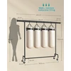 SONGMICS pastatoma drabužių kabykla su ratukais, reguliuojamas 160–200 cm strypas, 110 kg