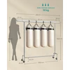 SONGMICS pastatoma drabužių kabykla su ratukais, reguliuojamu 160–200 cm skersiniu, iki 110 kg