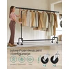 SONGMICS pastatoma drabužių kabykla su ratukais, reguliuojamas 160–200 cm strypas, 110 kg