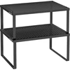 Songmics Metalinių prieskonių dėtuvių rinkinys iš 4 dalių, juodos spalvos rašalas