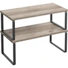 SONGMICS prieskonių lentynų rinkinys, 2 vnt., laisvai pastatomas, 15 kg, KCS200X02