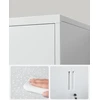 SONGMICS rakinama plieninė spintelė su 2 reguliuojamomis lentynomis 80 x 40 x 90 cm OMC013G01