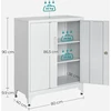 SONGMICS rakinama plieninė spintelė su 2 reguliuojamomis lentynomis 80 x 40 x 90 cm OMC013G01