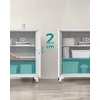 SONGMICS rakinama plieninė spintelė su 2 reguliuojamomis lentynomis 80 x 40 x 90 cm OMC013G01