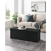 SONGMICS sandėliavimo suoliukas 110 x 38 x 38 cm, 131 l, juodas, LSF077B01