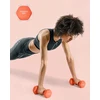 SONGMICS šešiakampiai ketaus hanteliai su neopreno danga, 2 x 3kg, oranžiniai