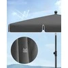 SONGMICS sodo skėtis 230 × 150 cm, UPF 50+, pasvirimo kampas 30°, reguliuojamas aukštis, pilkas