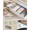 SONGMICS stalčiaus organizatorių rinkinys 4 vnt., 40x16x10 cm, suderinamas su IKEA Hemnes ir Malm, sulankstomas, pilkas