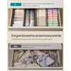 SONGMICS stalčiaus organizatorių rinkinys 4 vnt., 40x16x10 cm, suderinamas su IKEA Hemnes ir Malm, sulankstomas, pilkas